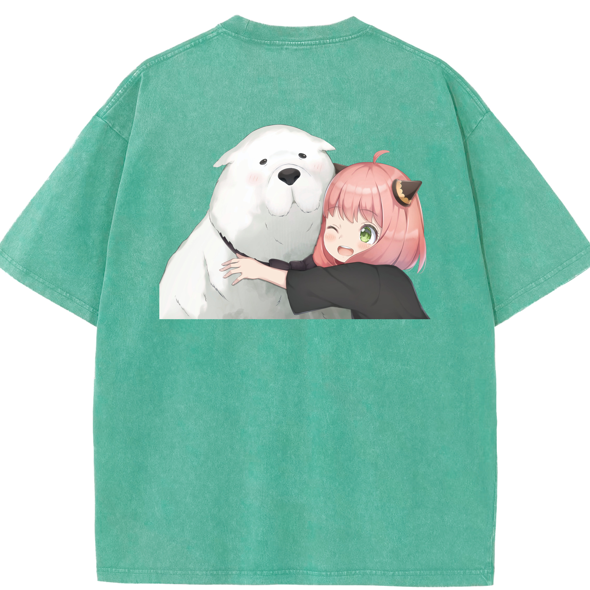 （画像用） SPY×FAMILY间谍家家酒 綿100% ヴィンテージ風 半袖Tシャツ（背面プリント）